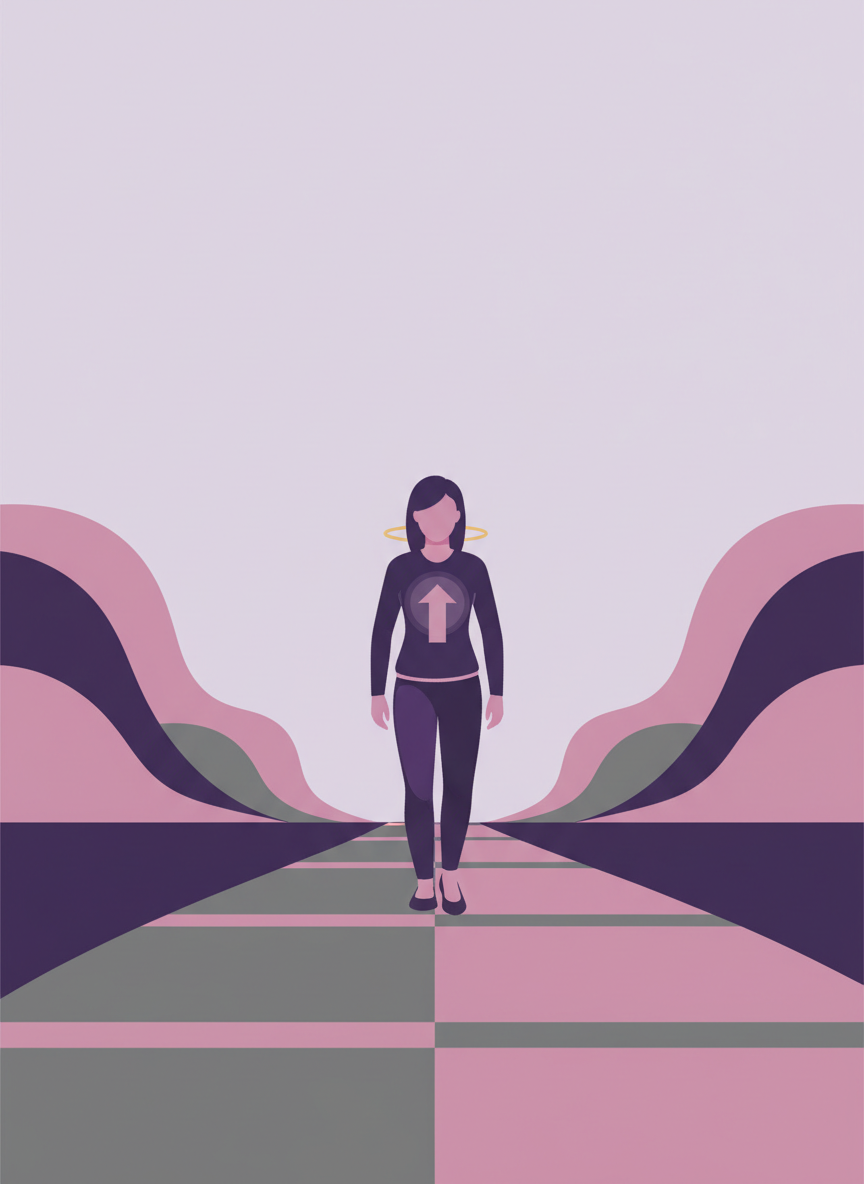 Personne avançant sur un chemin pour représenter l’autonomie